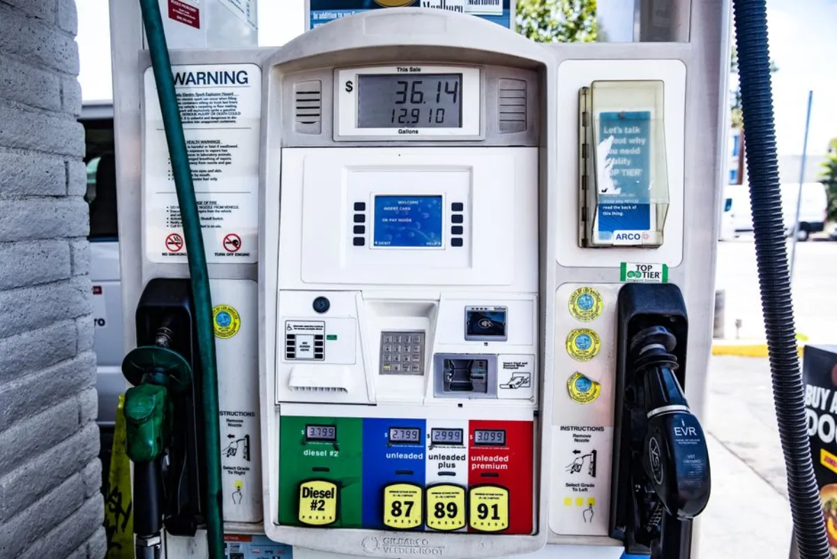 Pompe de superéthanol E85 dans une station proche de Conflans-Sainte-Honorine